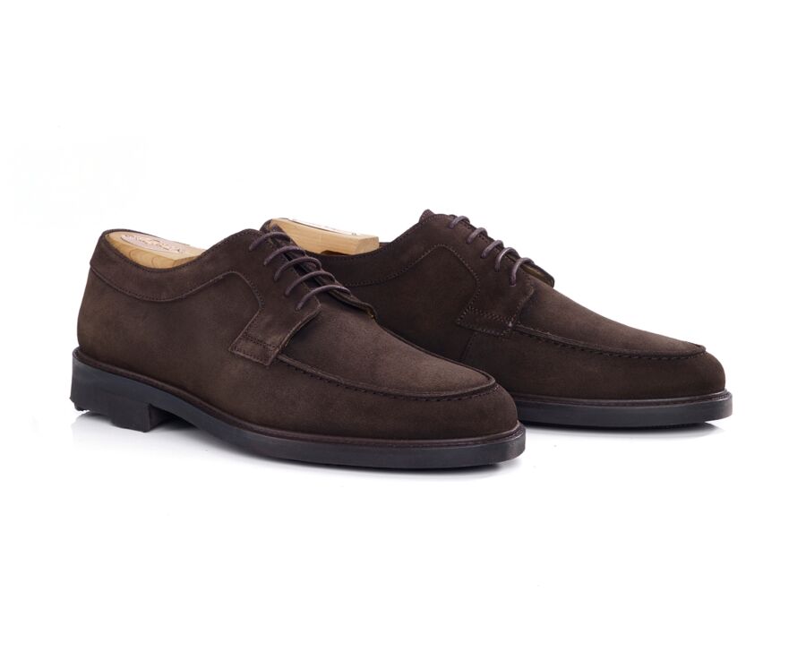 Derbies homme - Velours Brun Semelle gomme - HUDSON II GOMME COUNTRY