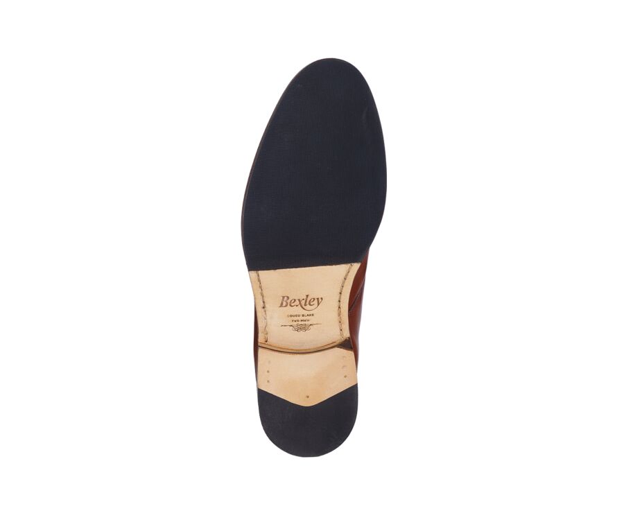 Low boots cuir homme Cognac Patiné - DOVAM PATIN