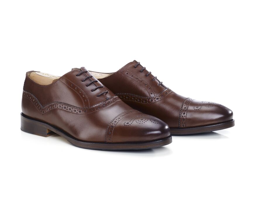 Richelieu homme Cognac Patiné - GRACKOTT