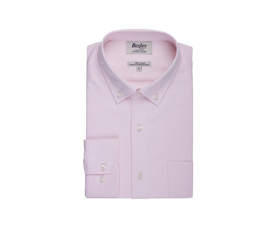 Chemise Oxford homme Rose Pâle - Col américain - BRADFORD II