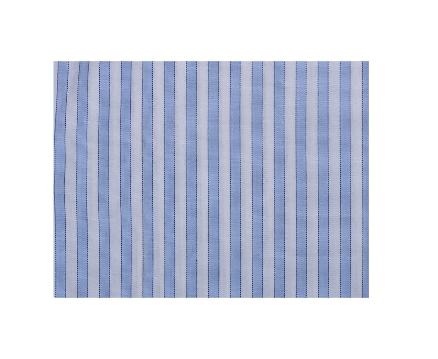 Chemise à rayures Bleu ciel et blanc - Col français - LEONDRE