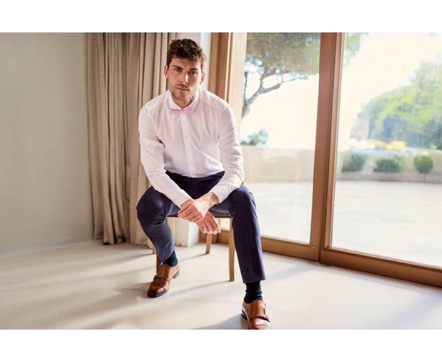 Chemise homme blanche en coton uni - LUDIVIEN CLASSIC