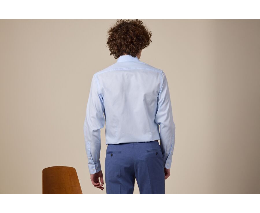 Chemise homme Bleu pale  - Col français - LUDIVIEN CLASSIC