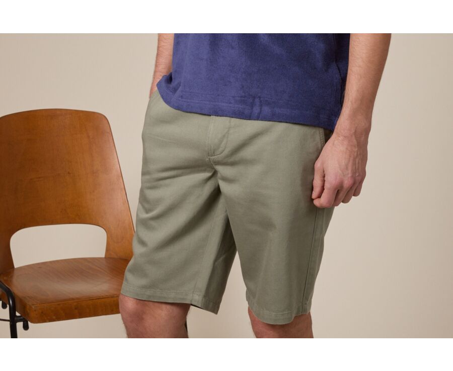 Bermuda homme Vert Amande - BRASEY