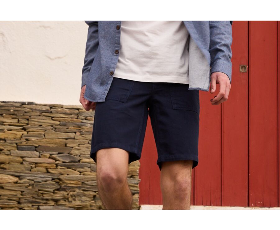 Bermuda homme Bleu Navy - BELVIN