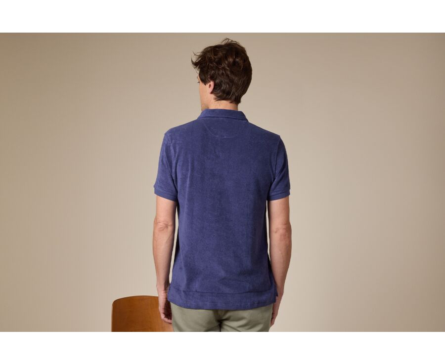 Polo homme Indigo - Finition lavée - ANDRIAN II