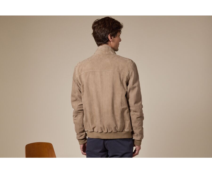 Blouson Velours Beige - 100% Cuir  - SEAVER