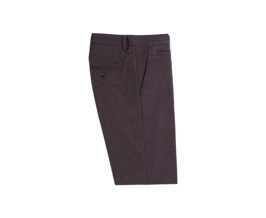 Pantalon chino homme à chevrons chocolat - JORDEN II