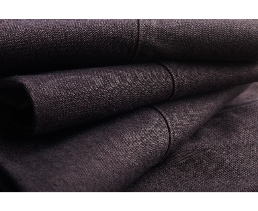 Pantalon chino homme à chevrons chocolat - JORDEN II