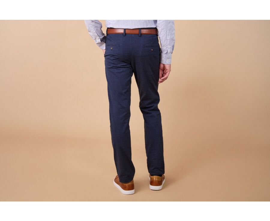Pantalon chino homme à chevrons navy - JORDEN II
