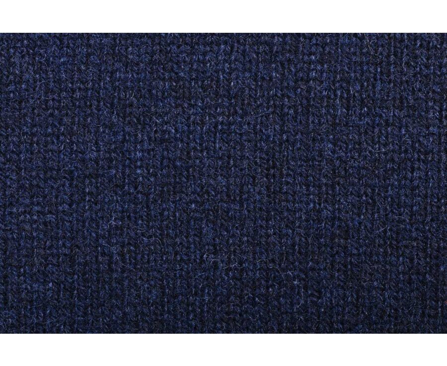Pull col zippé homme laine - Marine et Noisette Chiné - KEYDEN II