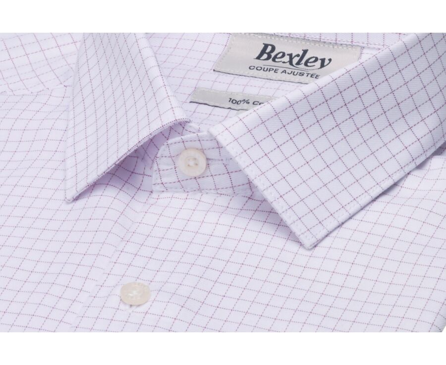 Chemise homme à carreaux rouges et blancs - DORIMOND CLASSIC