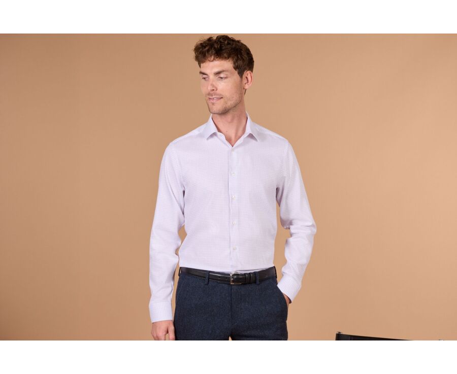 Chemise homme à carreaux rouges et blancs - DORIMOND CLASSIC