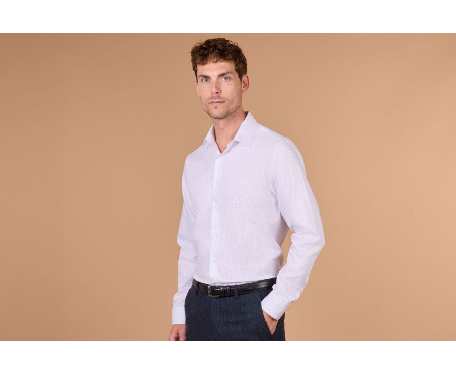 Chemise homme à carreaux rouges et blancs - DORIMOND CLASSIC