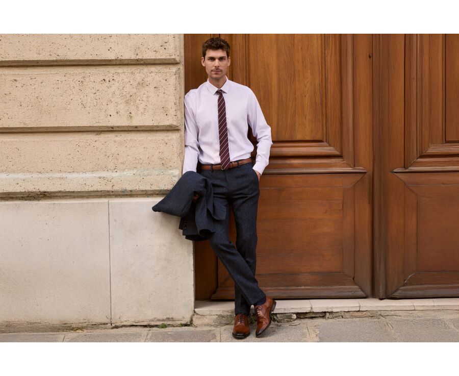 Chemise homme à carreaux rouges et blancs - DORIMOND CLASSIC