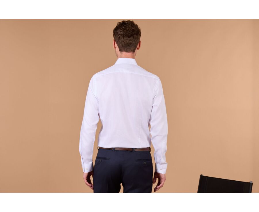 Chemise homme à carreaux parmes et blancs - DORIMOND CLASSIC