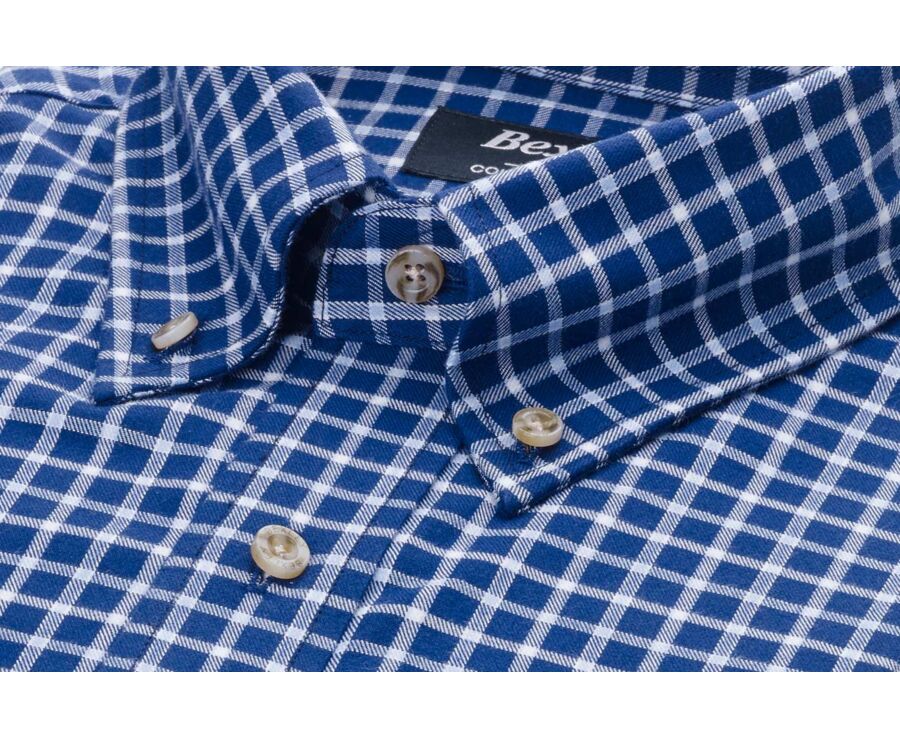Chemise flanelle - Carreaux Bleu Et Blanc - JAYDON