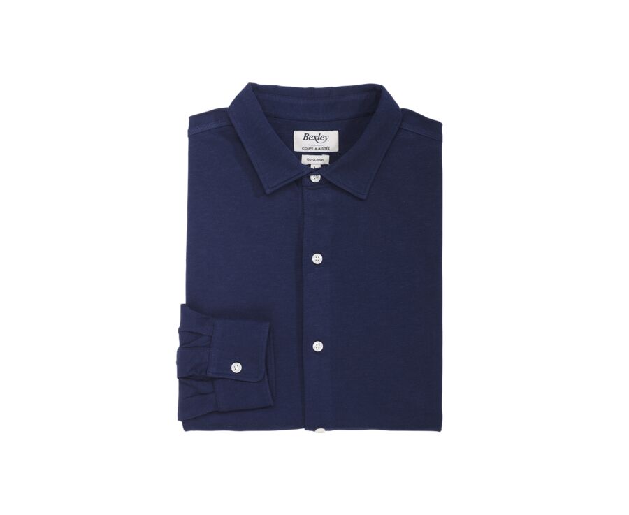 Chemise homme jersey 100% coton - Navy Foncé - AIGNAN