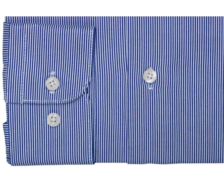 Chemise homme à rayures navy et blanches - DUNANT CLASSIC