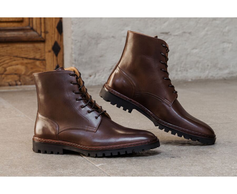 Bottine homme - Chocolat Patiné - FYFIELD GOMME