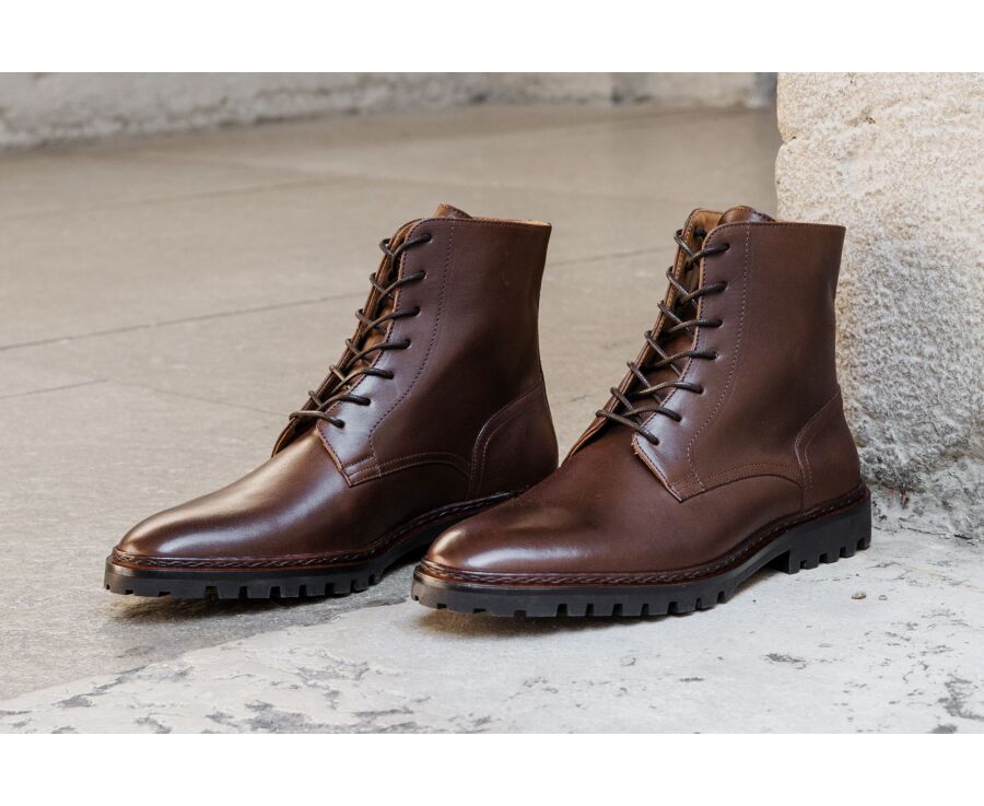 Bottine homme - Chocolat Patiné - FYFIELD GOMME