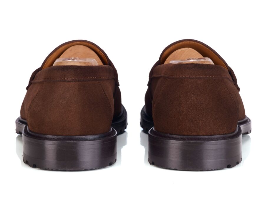 Mocassin homme en velours chocolat - DOWARD GOMME