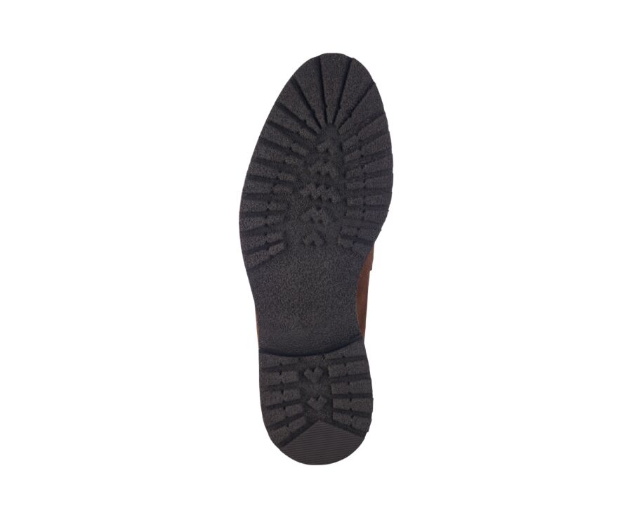 Mocassin homme en velours chocolat - DOWARD GOMME