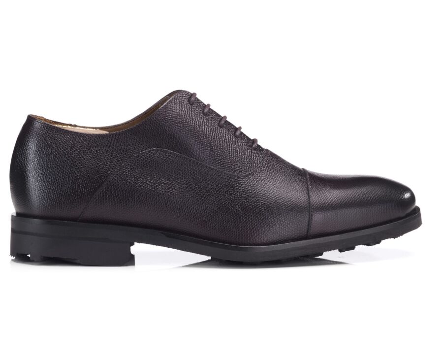 Richelieu homme en cuir grainé chocolat - GRAKLEY GOMME COUNTRY