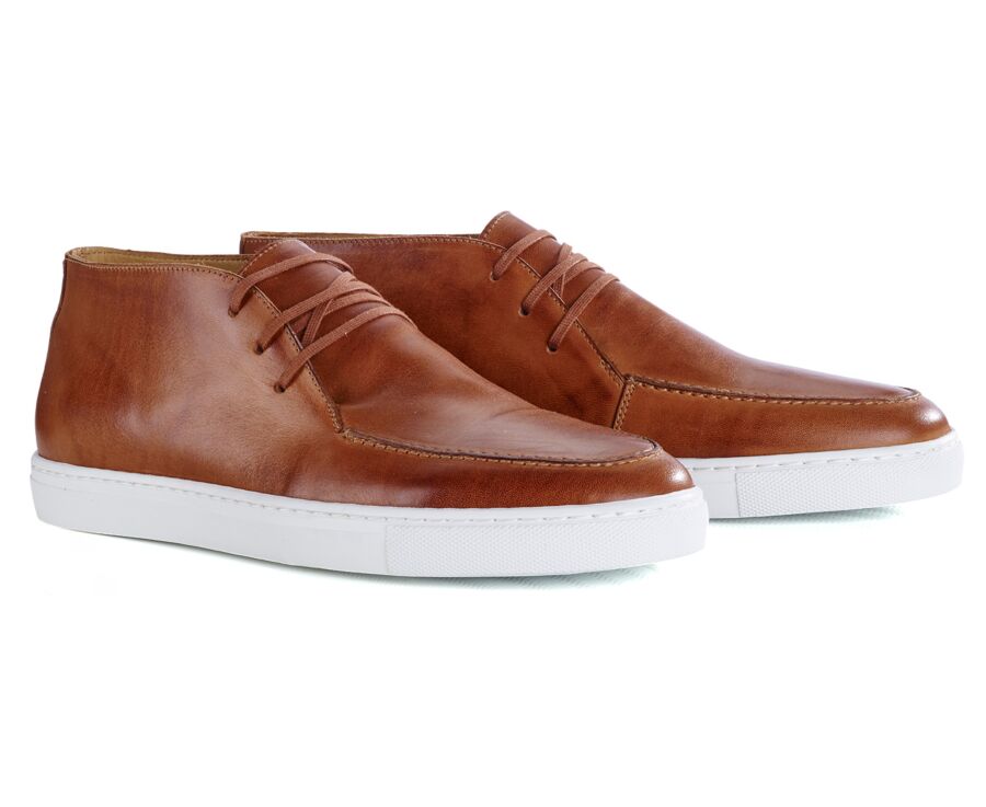 Sneaker montant Homme - Chataigne Patiné - TAHARA