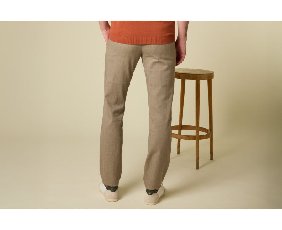 Pantalon chino homme Chevron Kaki Clair - KERYLL