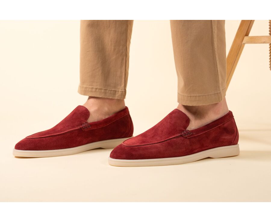Mocassin homme - Velours Rubis - MANASOTA III
