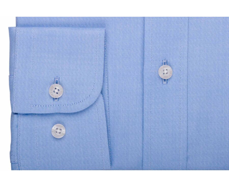 Chemise homme unie en twill bleu - FROMOND
