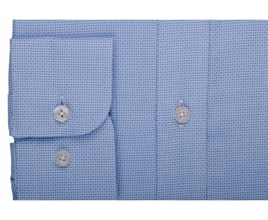 Chemise homme bleu en twill effet chiné - VERNON