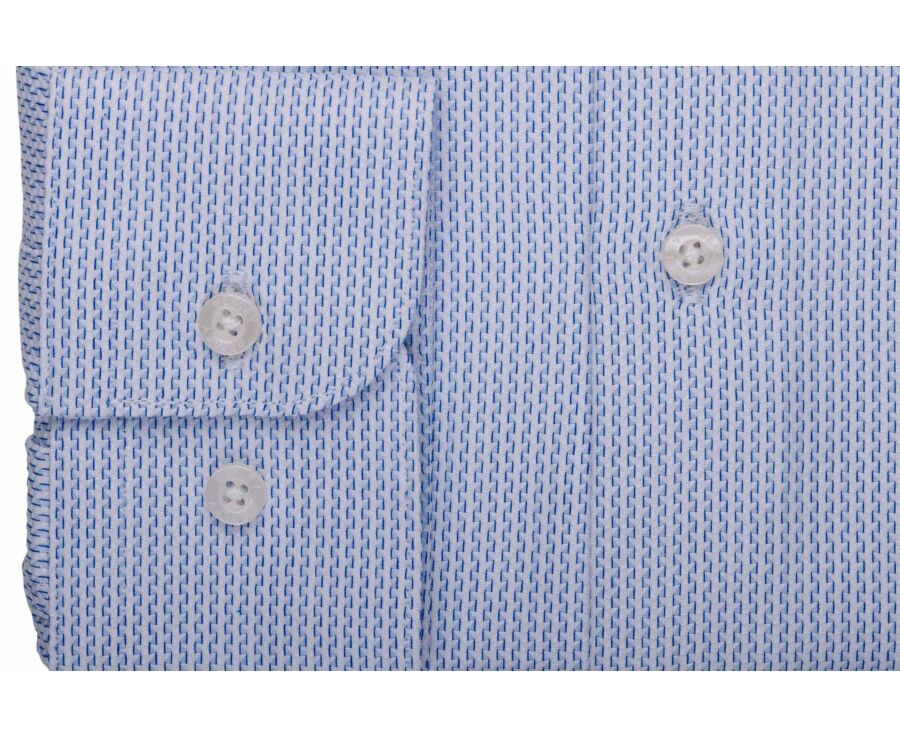 Chemise homme bleu clair en twill effet chiné - VILMOND CLASSIC