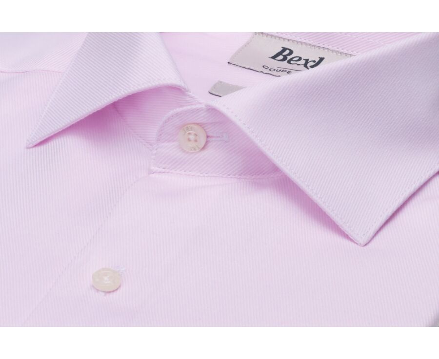Chemise homme rose pâle en twill - TOMMASSO CLASSIC