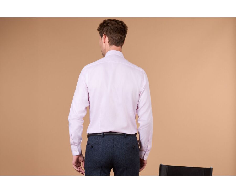 Chemise homme rose pâle en twill - TOMMASSO CLASSIC