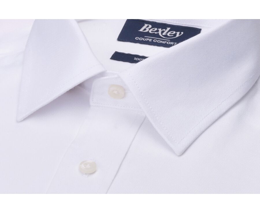 Chemise homme en coton blanc uni - DELMONT