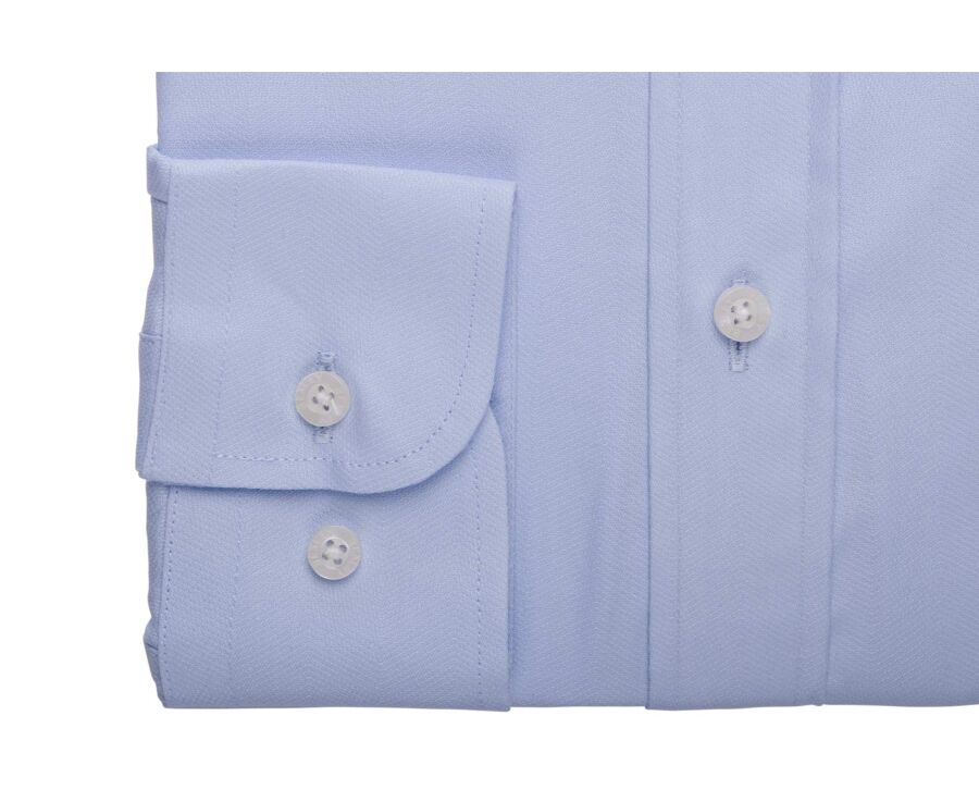 Chemise homme unie en coton bleu - DELMONT