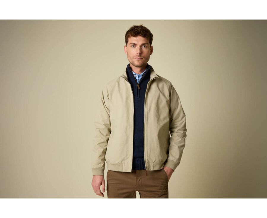 Blouson déperlant homme mi-saison Greige - ORELIEN