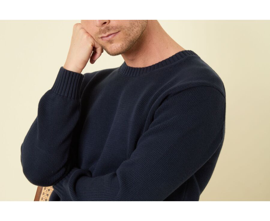 Pull col rond - Navy - CALDERIK