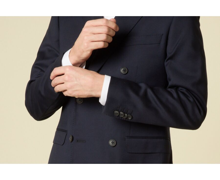 Veste de costume Croisée Lazare - Bleu Marine - LAZARE