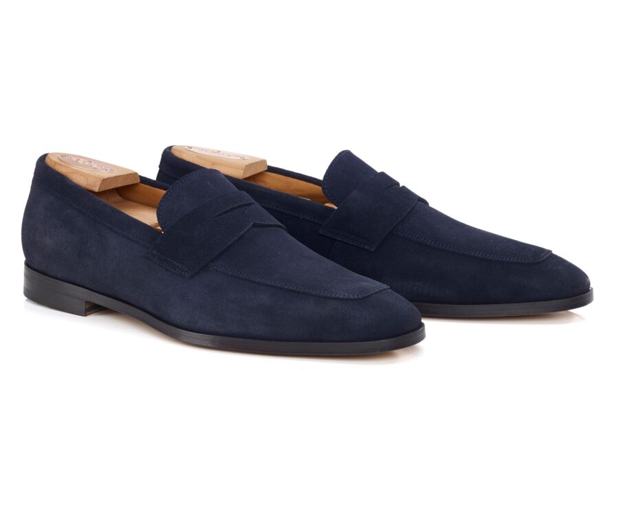 Mocassin homme navy en velours - CANNERO