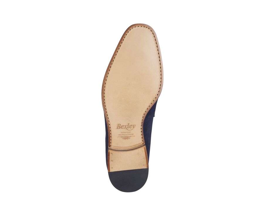 Mocassin homme navy en velours - CANNERO