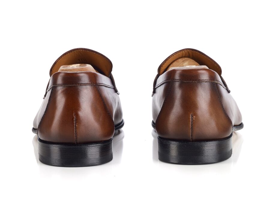 Mocassin homme cognac patiné en cuir - FINERO