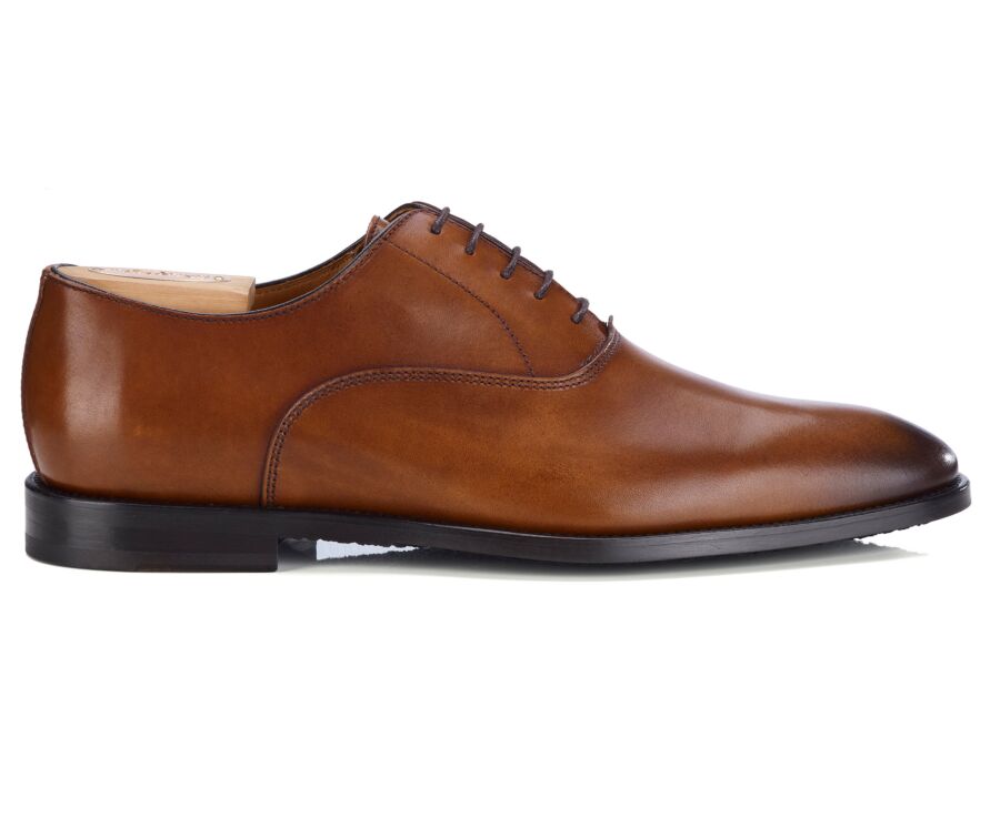 Richelieu homme gold patiné - silhouette élancée - DUKESTOWN