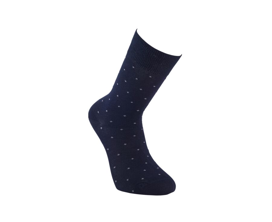 Chaussettes en coton à motif - Marine et gris