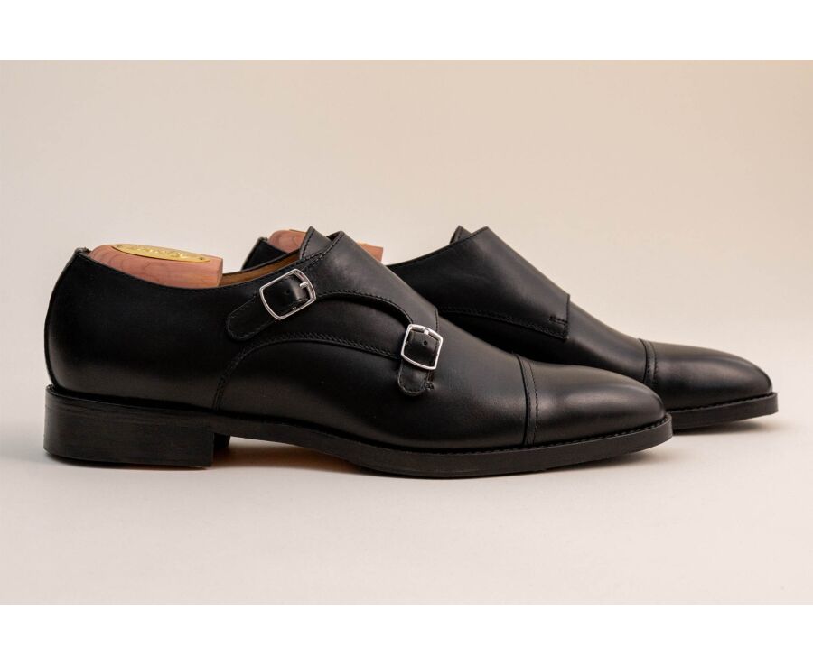 Chaussures pour homme Noir - Double Boucle - LANGFORD PATIN