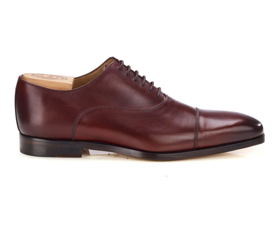 Richelieu Bordeaux Vif patiné en Semelle Cuir  - SPEZIA