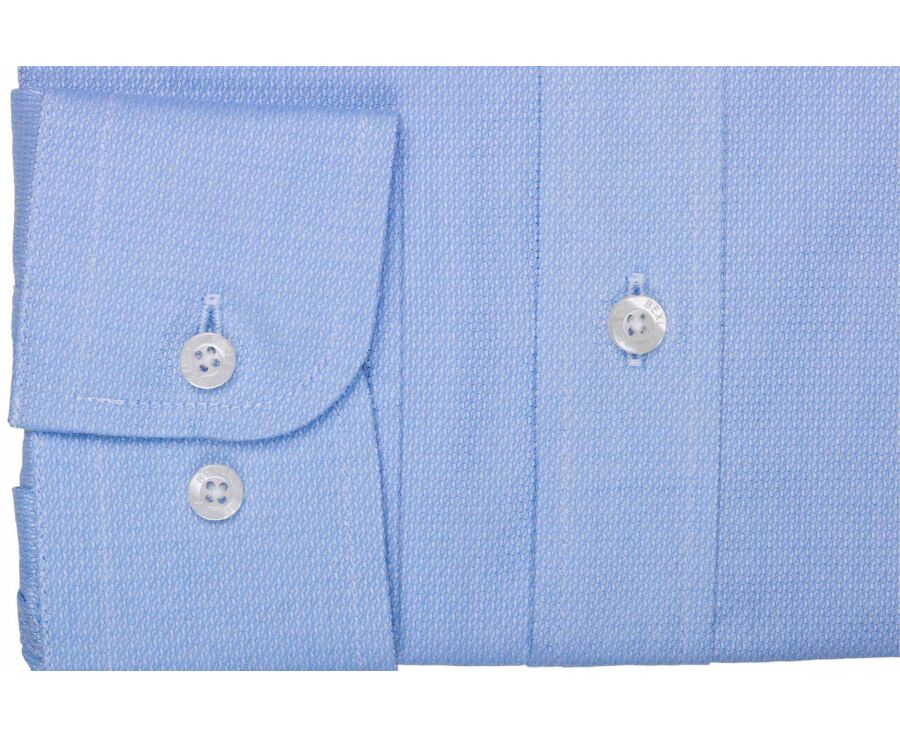 Chemise homme unie bleu ciel en popeline - JAUREL