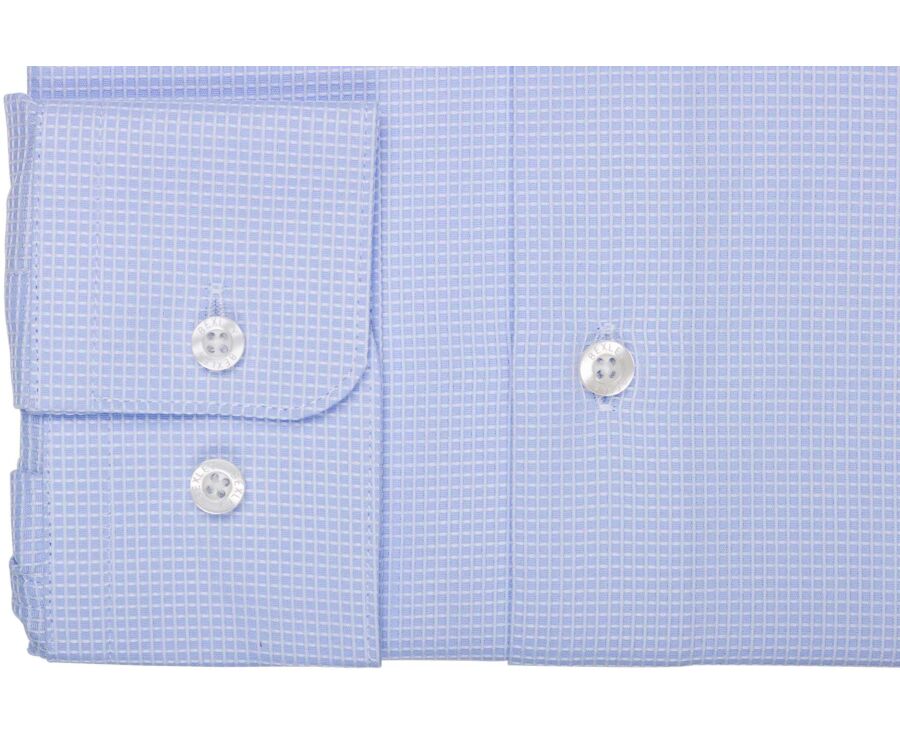 Chemise homme bleu ciel à carreaux - ALBINO